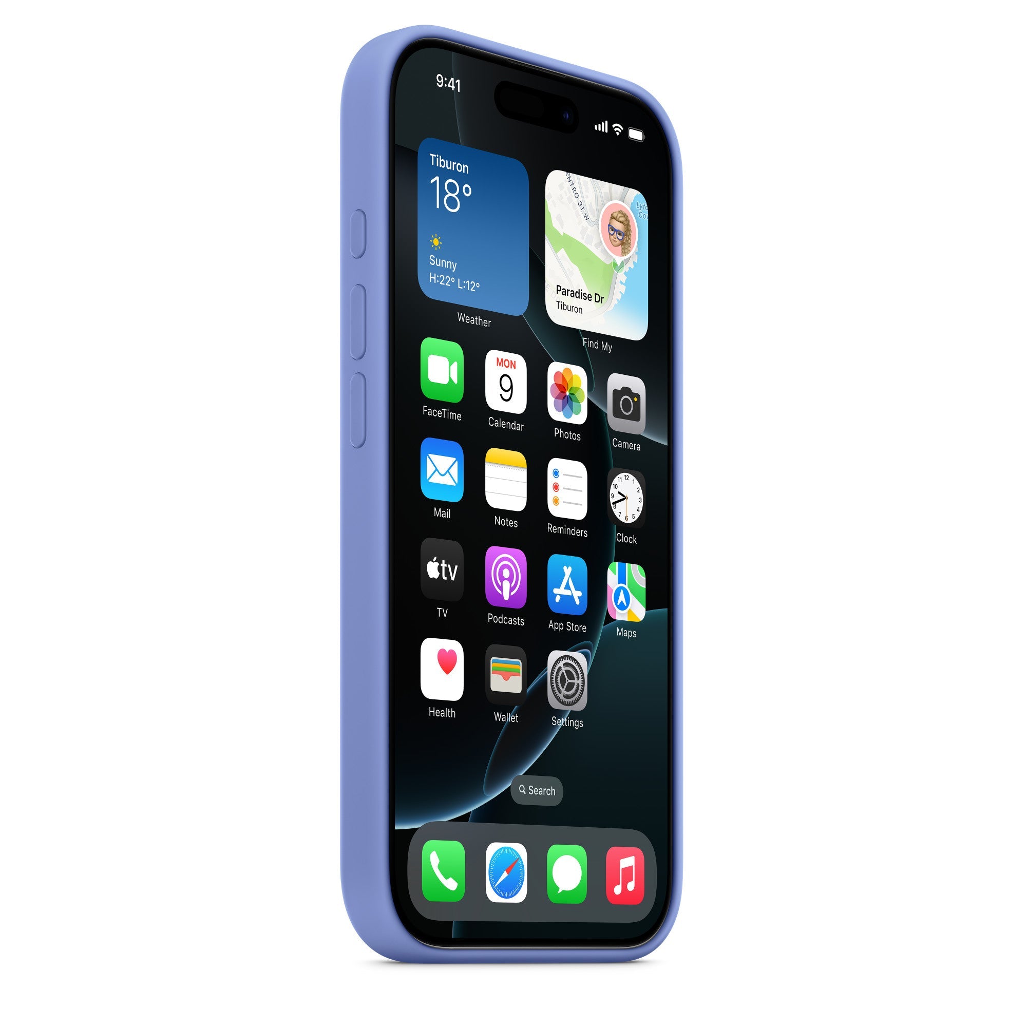 iPhone 16 Pro Silicon Magsafe Case with Camera Control Button & IC Working Animation) - Periwinkle